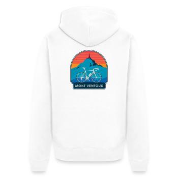 Conception d’un t-shirt de vélo Mont Ventoux - Veste à capuche bio Premium Unisexe - blanc - Dos - Thijin (182cm)