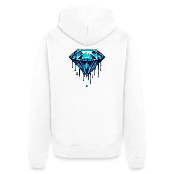 Diamant - Veste à capuche bio Premium Unisexe - blanc - Dos - Thijin (182cm)