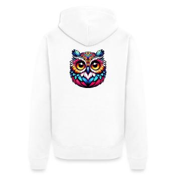 Hibou - Veste à capuche bio Premium Unisexe - blanc - Dos - Thijin (182cm)
