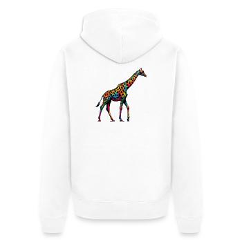 Girafe - Veste à capuche bio Premium Unisexe - blanc - Dos - Thijin (182cm)