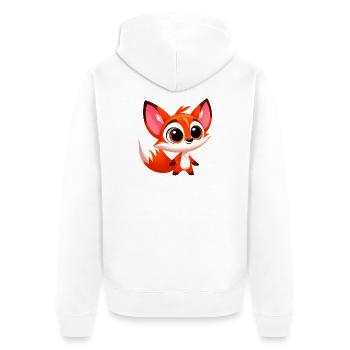 Renard - Veste à capuche bio Premium Unisexe - blanc - Dos - Thijin (182cm)