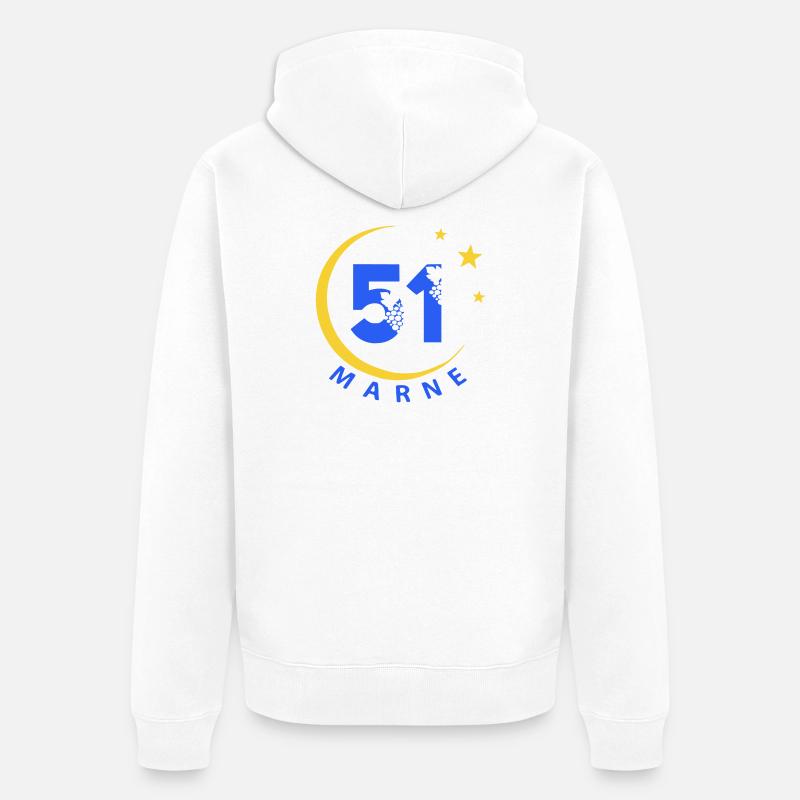 51 - Veste à capuche bio Premium Unisexe - blanc