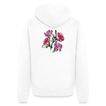 Blumenstrauß Flowers - Unisex Premium Bio Zip Hoodie - Weiß - Hinten - Thijin (182cm)