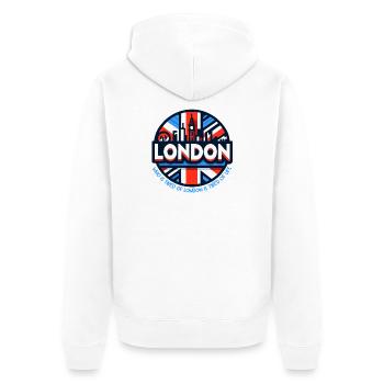 Fatigué de Londres - Veste à capuche bio Premium Unisexe - blanc - Dos - Thijin (182cm)