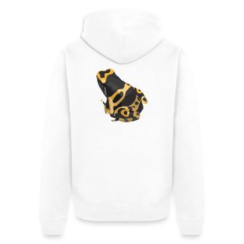 Bumblebee Frog Geometric Design - Unisex Premium Organic Zip Hoodie - white - Back - Thijin (182cm)