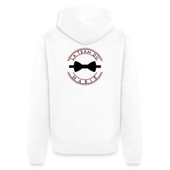 DESIGN STAG DO THE GROOM'S TEAM - Unisex Premium Organic Zip Hoodie - white - Back - Thijin (182cm)