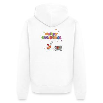 Joyeux noël - Veste à capuche bio Premium Unisexe - blanc - Dos - Thijin (182cm)