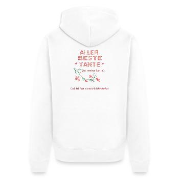 Tous Meilleure Tante - Veste à capuche bio Premium Unisexe - blanc - Dos - Thijin (182cm)