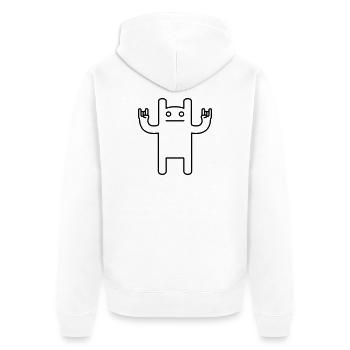 Monster Rock – Festival Comic Kawaii - Unisex Premium Bio Zip Hoodie - Weiß - Hinten - Thijin (182cm)