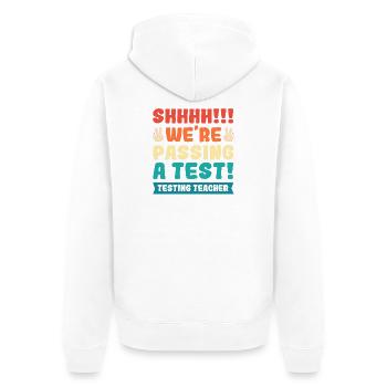 Examen d’enseignant - Veste à capuche bio Premium Unisexe - blanc - Dos - Thijin (182cm)
