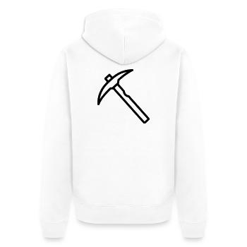 Eispickel - Unisex Premium Bio Zip Hoodie - Weiß - Hinten - Thijin (182cm)