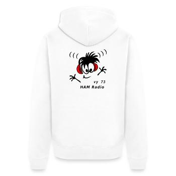 Radio Operator Amateur Radio Operator - Unisex Premium Organic Zip Hoodie - white - Back - Thijin (182cm)