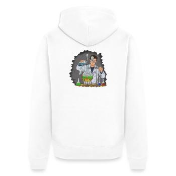 Maître expérimentateur en chimie du feu - Veste à capuche bio Premium Unisexe - blanc - Dos - Thijin (182cm)