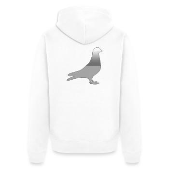 Doves - Unisex Premium Organic Zip Hoodie - white - Back - Thijin (182cm)
