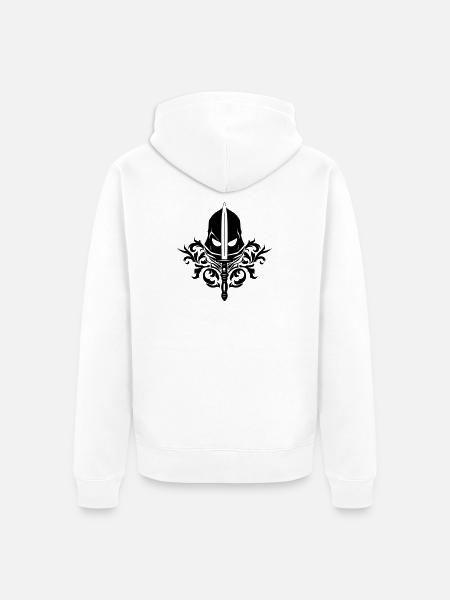 Thief's Symbol – Stealth Emblem - Unisex Premium Organic Zip Hoodie - white