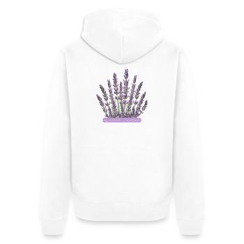 Fleurs de lavande folles pour la lavande - Veste à capuche bio Premium Unisexe - blanc - Dos - Thijin (182cm)