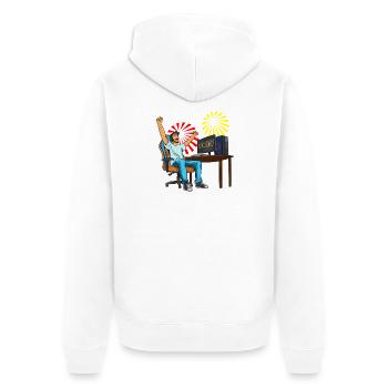 Gaming Victory! - Unisex Premium Organic Zip Hoodie - white - Back - Thijin (182cm)