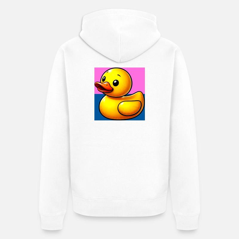 Caneton Canard Canard Canard - Veste à capuche bio Premium Unisexe - blanc