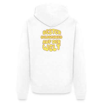 Goldschmied als Beruf - Unisex Premium Bio Zip Hoodie - Weiß - Hinten - Thijin (182cm)