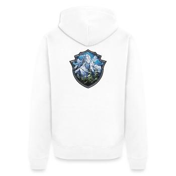 Montagnes - Veste à capuche bio Premium Unisexe - blanc - Dos - Thijin (182cm)