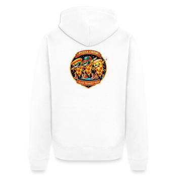 Pizza Crew Slice to Meet You - Unisex Premium Bio Zip Hoodie - Weiß - Hinten - Thijin (182cm)