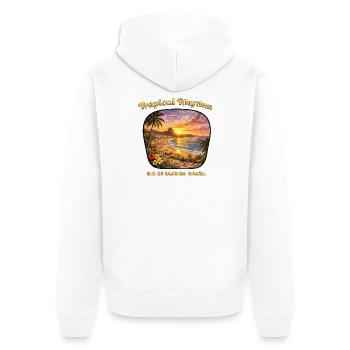 Rio de Janeiro Copacabana Vacation Sunset - Unisex Premium Organic Zip Hoodie - white - Back - Thijin (182cm)
