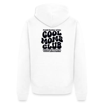 Cadeau des mamans pour la fête des mères - Club des mamans cool - Veste à capuche bio Premium Unisexe - blanc - Dos - Thijin (182cm)