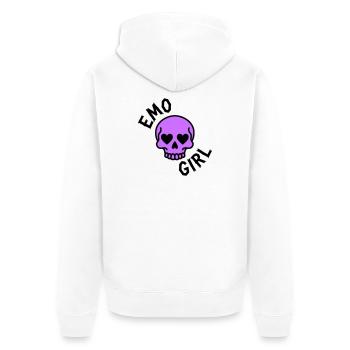 Fille emo - Veste à capuche bio Premium Unisexe - blanc - Dos - Thijin (182cm)