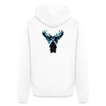 Vol de nuit Blue Phoenix - Veste à capuche bio Premium Unisexe - blanc - Dos - Thijin (182cm)