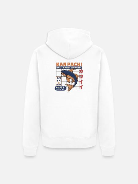 Kanpachi Salzwasser Apparel - Unisex Premium Bio Zip Hoodie - Weiß