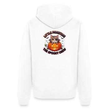Little Monsters The Spooky Crew - Unisex Premium Bio Zip Hoodie - Weiß - Hinten - Thijin (182cm)
