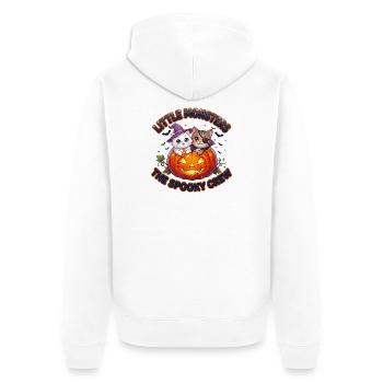 Little Monsters The Spooky Crew - Unisex Premium Bio Zip Hoodie - Weiß - Hinten - Thijin (182cm)