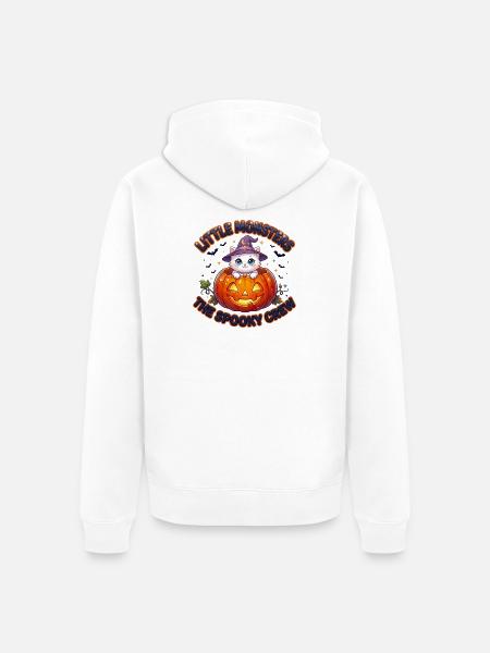 Little Monsters The Spooky Crew - Unisex Premium Bio Zip Hoodie - Weiß
