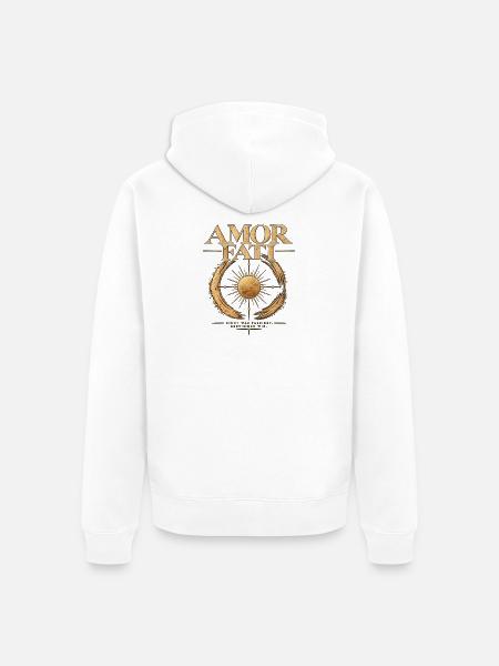 Amor Fati Sonnenstern - Unisex Premium Bio Zip Hoodie - Weiß