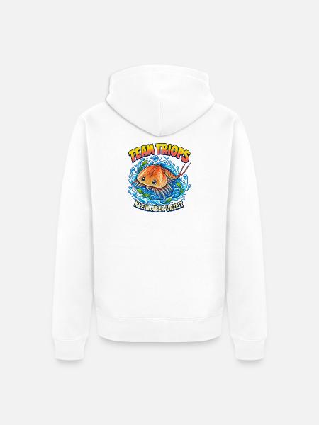 Team Triops – Klein aber Urzeit - Unisex Premium Bio Zip Hoodie - Weiß