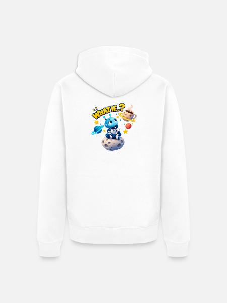 WAS, WENN...? - Unisex Premium Bio Zip Hoodie - Weiß