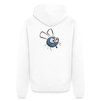 Fly - Unisex Premium Organic Zip Hoodie - white - Back - Thijin (182cm)