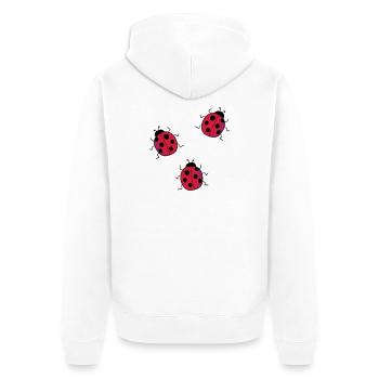 ladybug - Unisex Premium Organic Zip Hoodie - white - Back - Thijin (182cm)