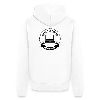 Developer - Veste à capuche bio Premium Unisexe - blanc - Dos - Thijin (182cm)