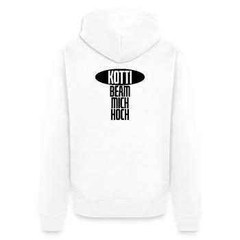 Kotti, beam mich hoch! - lustiger Spruch Berlin - Unisex Premium Bio Zip Hoodie - Weiß - Hinten - Thijin (182cm)
