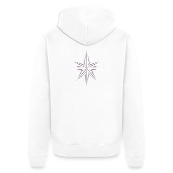 Poinsettia minimaliste : festif - Veste à capuche bio Premium Unisexe - blanc - Dos - Thijin (182cm)