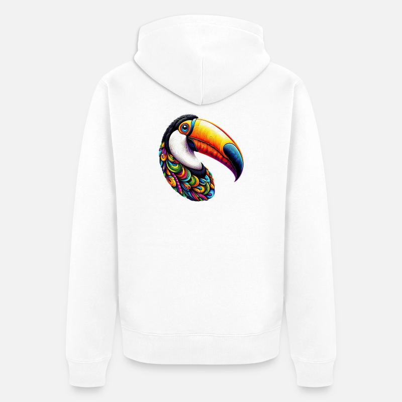 Toucan - Veste à capuche bio Premium Unisexe - blanc