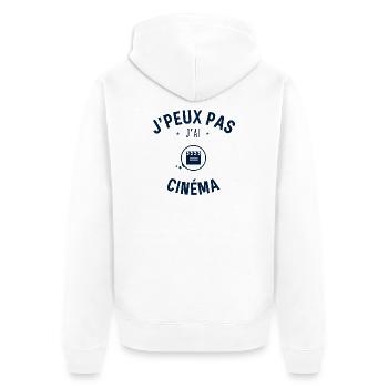 J peux pas j ai Cinéma - Veste à capuche bio Premium Unisexe - blanc - Dos - Thijin (182cm)