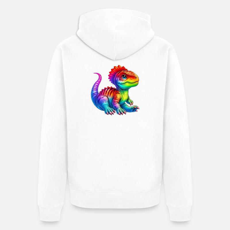Dinosaure - Veste à capuche bio Premium Unisexe - blanc