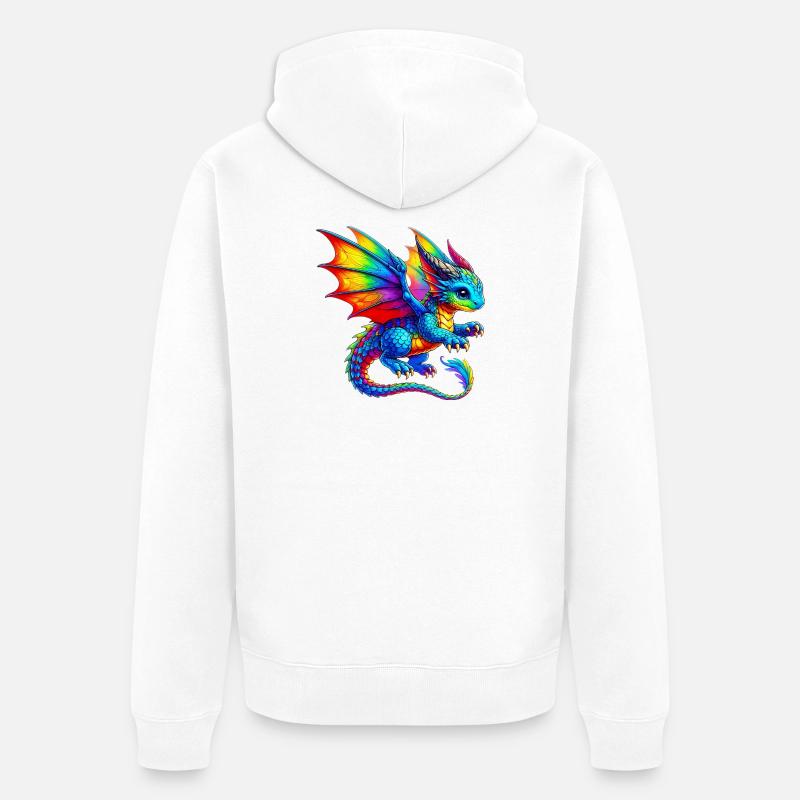Dragon - Veste à capuche bio Premium Unisexe - blanc