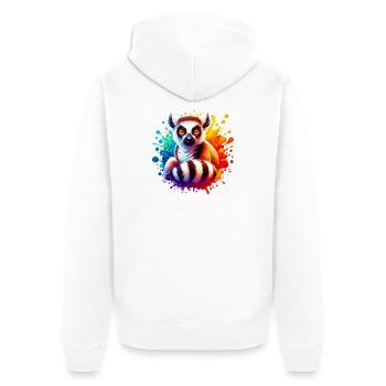 Lémurien - Veste à capuche bio Premium Unisexe - blanc - Dos - Thijin (182cm)