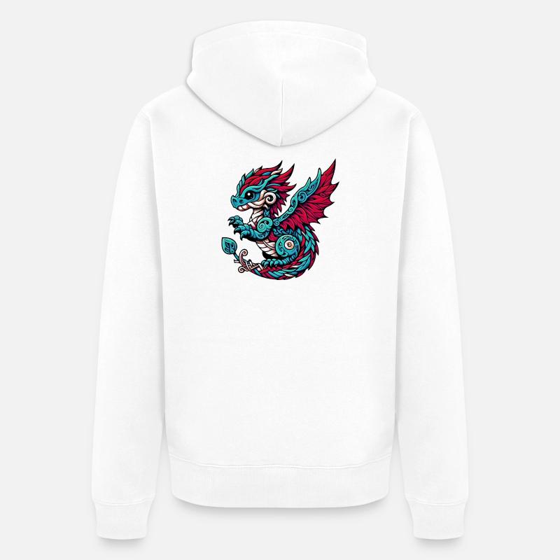 Dragon - Veste à capuche bio Premium Unisexe - blanc