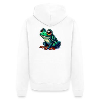 Grenouille - Veste à capuche bio Premium Unisexe - blanc - Dos - Thijin (182cm)