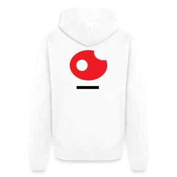 26 Kunst - Unisex Premium Bio Zip Hoodie - Weiß - Hinten - Thijin (182cm)