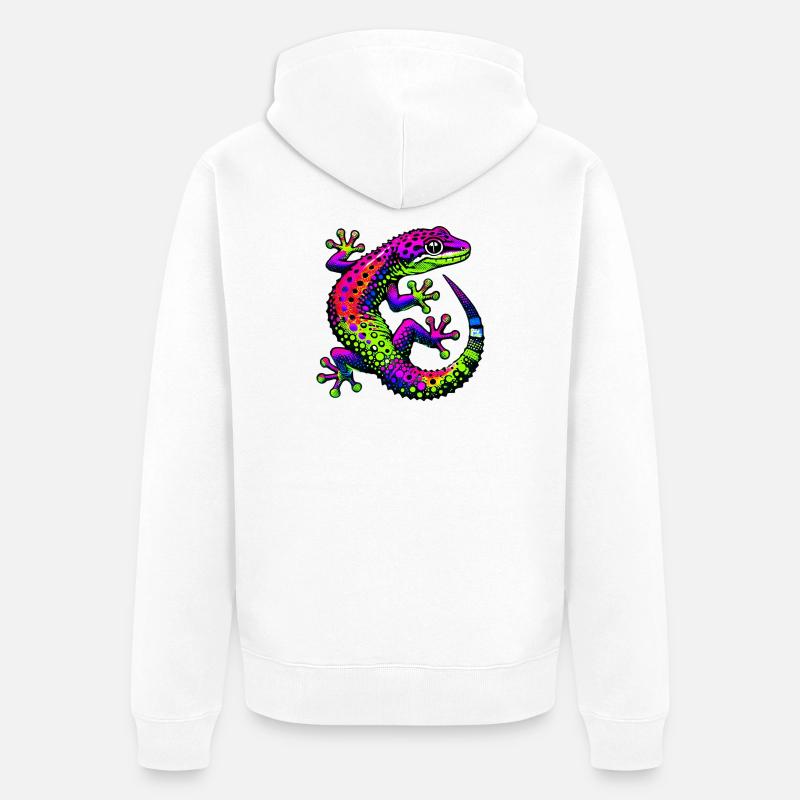 Gecko - Veste à capuche bio Premium Unisexe - blanc